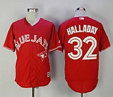 Toronto Blue Jays #32 Roy Halladay Red New Cool Base Stitched Jersey,baseball caps,new era cap wholesale,wholesale hats
